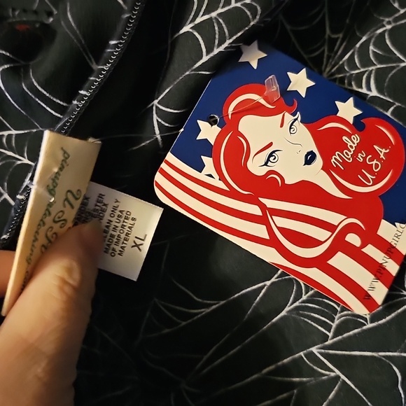 Pinup Girl Spiderweb Romper, XL, BNWT - Picture 2 of 2